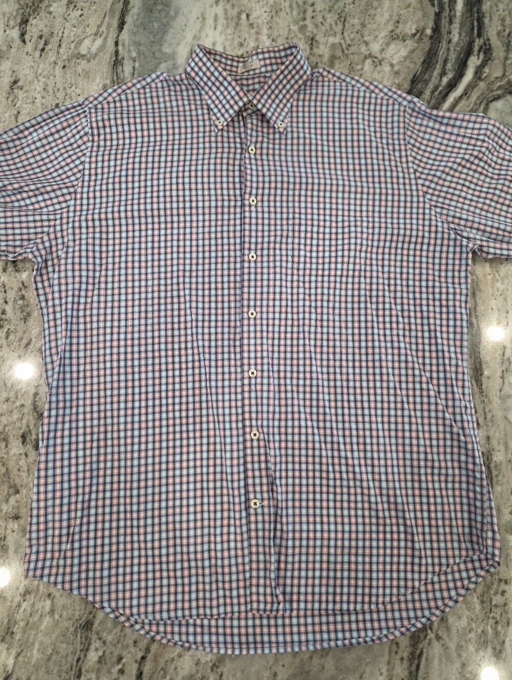 Peter Millar Multi-Color Plaid Check Men's XL Long Sleeve Button-Down Shirt